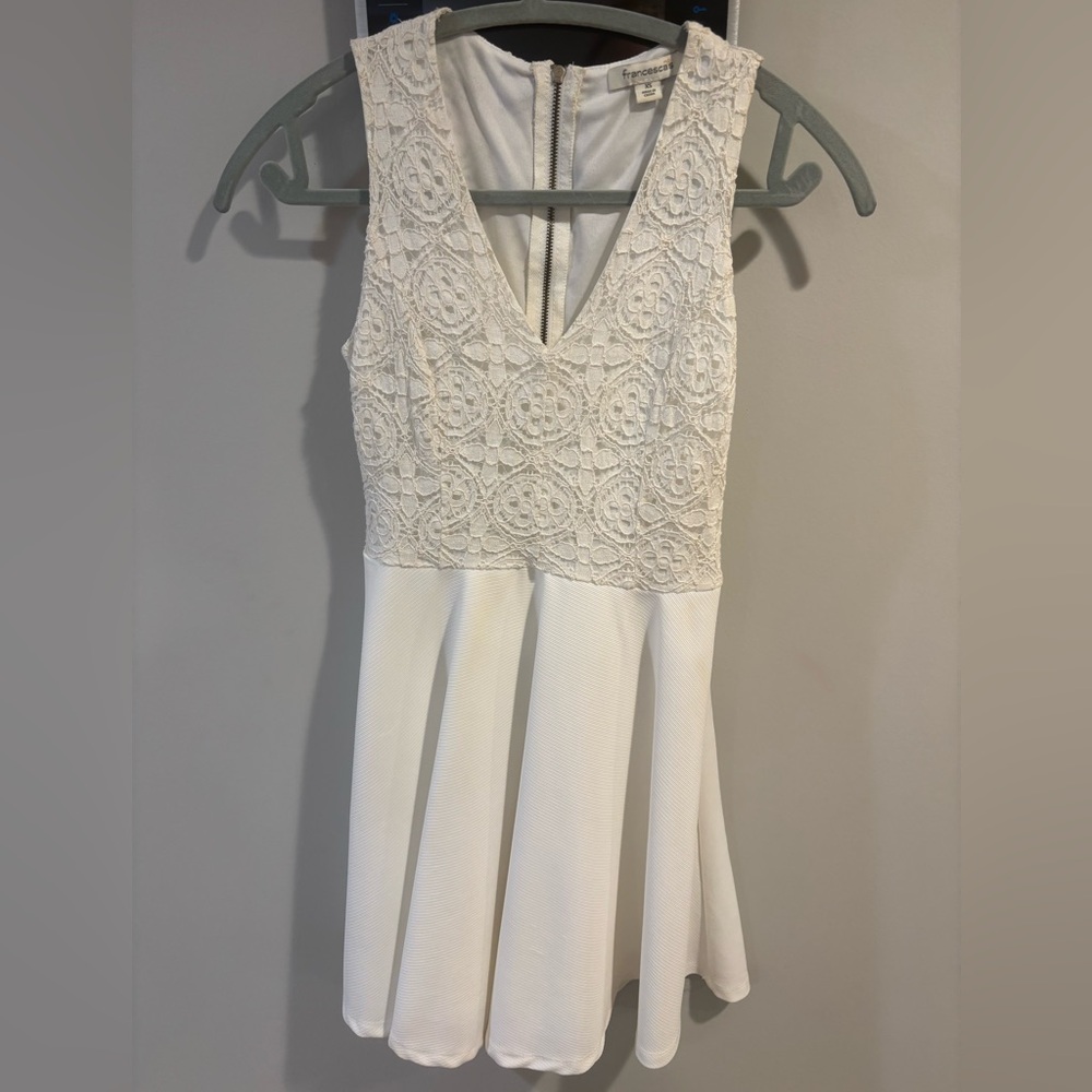 Francesca's Collections Ivory Lace Dress